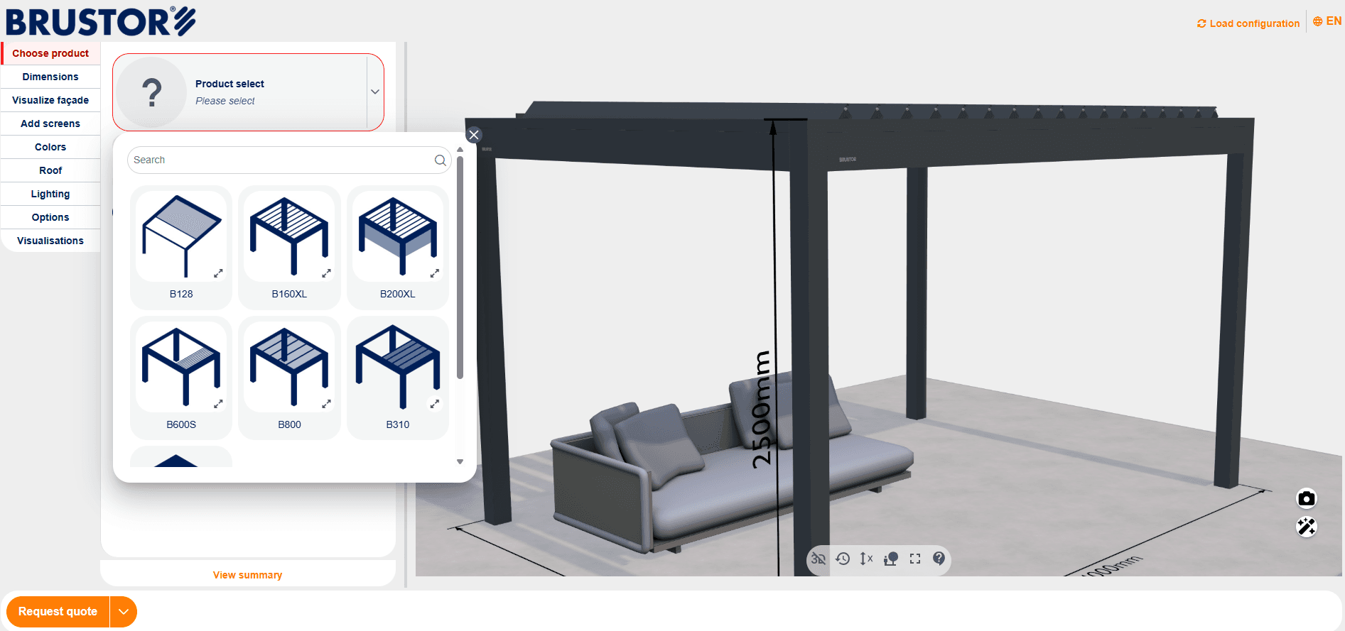 Screenshot aus dem 3D-Simulator von Brustor