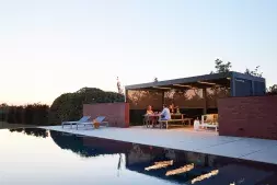 B200 XL Terrasoverkapping met Lamellendak: Frame: RAL 7016 ST | Lamellen: RAL 7016 ST