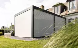 Brustor B200 (XL) lamellendak overkapping | RAL 7016 ST l RAL 9016 ST