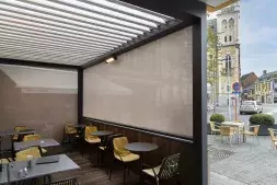 Project Horecazaak Amfora: Brustor Lamellendak B200 (XL): Frame: RAL 7016 | Lamellen: RAL 9016