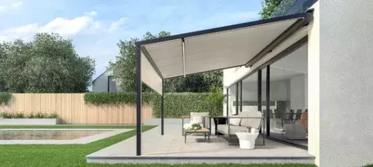 Brustor B128 pergola met doekdak