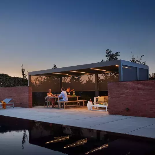 Pergola Brustor B200XL avec éclairage et chauffage