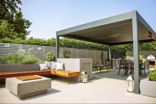 Cozy outdoor furniture and accessories give the finishing tough